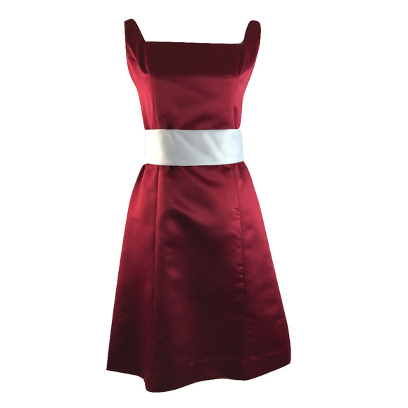 ALFRED SUNG Dresses & Skirts - Alfred Sung SZ 10 Claret White Party A-Line